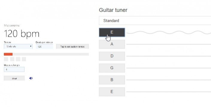 BING Search Engine Guitar Tuner dan Metronome